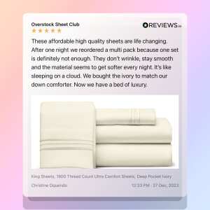 Overstock Sheet Club 5 star review on 27th December 2023