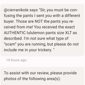 Poshmark 1 star review on 3rd May 2024