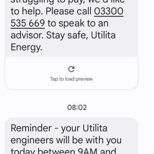 Utilita Energy 1 star review on 16th November 2023