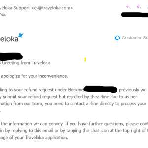 Traveloka 1 star review on 15th February 2024