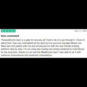 thewealthcore.com 5 star review on 3rd April 2023