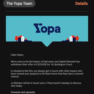 YOPA 1 star review on 12th July 2022