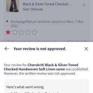 Myntra 1 star review on 27th June 2023
