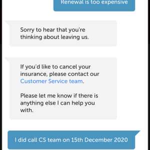 Direct Line 1 star review on 13th February 2021