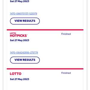 National Lottery 1 star review on 30th May 2023