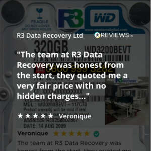 R3 Data Recovery Ltd 5 star review on 19th January 2022