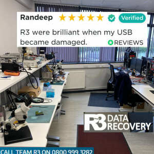 R3 Data Recovery Ltd 5 star review on 21st January 2022