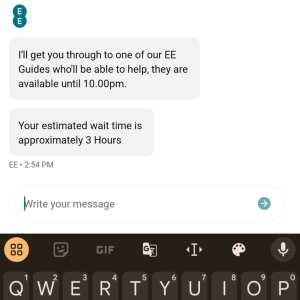 EE 1 star review on 24th November 2024