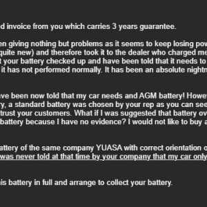 Tanya Batteries 1 star review on 27th December 2023