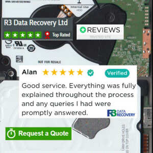 R3 Data Recovery 5 star review on 30th January 2022
