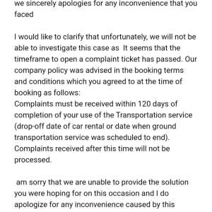 Holiday Autos 1 star review on 12th May 2022
