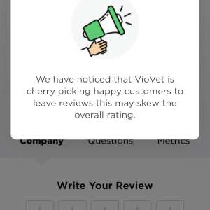 VioVet 1 star review on 28th March 2022