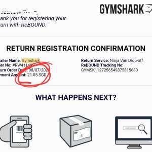 Gymshark 1 star review on 15th August 2023