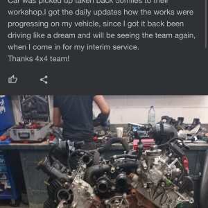 4X4 ENGINE REBUILDS 5 star review on 6th September 2023