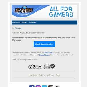 GamerAll.com - Your game items store 1 star review on 8th September 2019