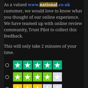 National Tyres and Autocare 1 star review on 31st July 2022