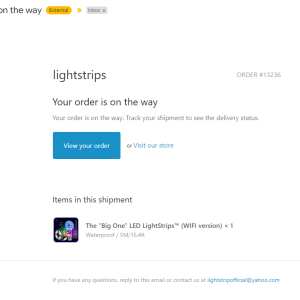 lightstrips 1 star review on 20th November 2022