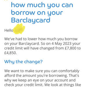 Barclaycard 1 star review on 20th May 2023