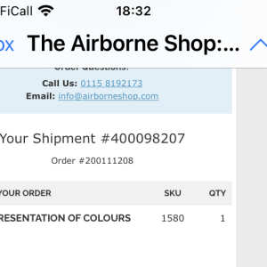 The Airborne Shop 5 star review on 15th November 2021