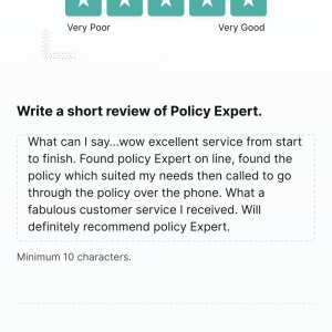 Policy Expert 5 star review on 25th November 2022