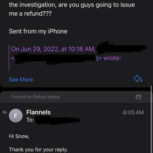 Flannels 1 star review on 1st July 2022