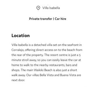 Villa Plus 1 star review on 18th March 2023