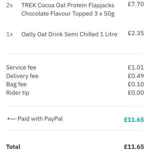 Deliveroo 1 star review on 5th March 2024