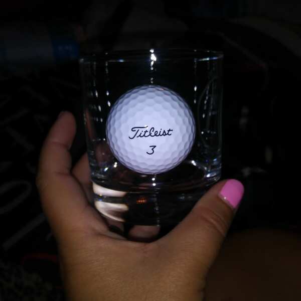 Personalized Golf Ball Lowball Whiskey Glass – A Gift Personalized