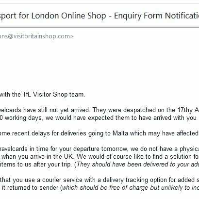 Transport for London 1 star review on 5th May 2023