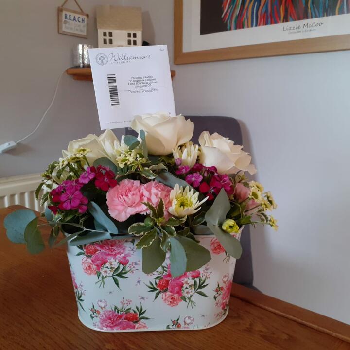 Williamson's My Florist 5 star review on 27th August 2019