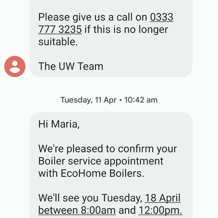 Utility Warehouse 1 star review on 18th April 2023