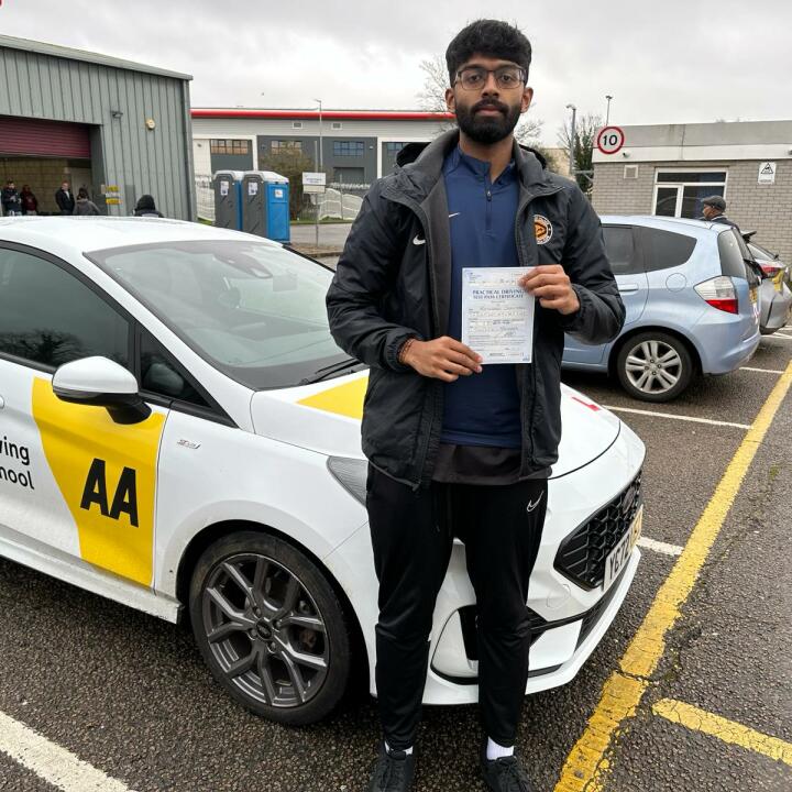 The AA Driving School 5 star review on 14th February 2024