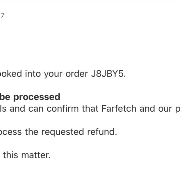 Farfetch 1 star review on 18th December 2020