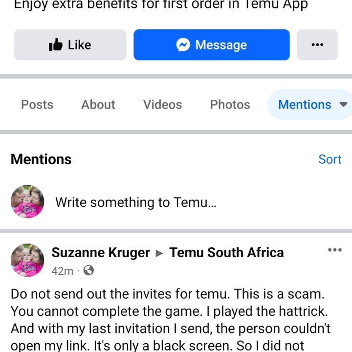 temu.com 1 star review on 25th May 2024