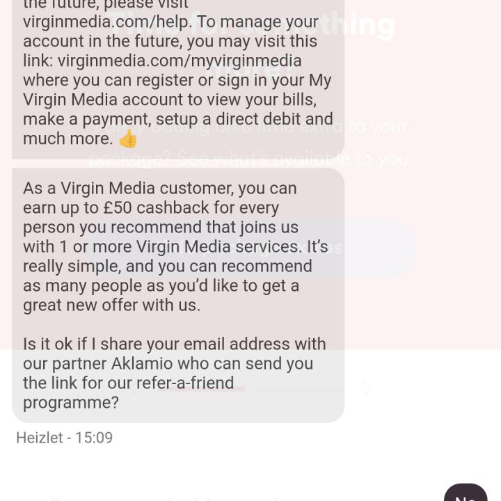 Virgin Media 1 star review on 22nd June 2024