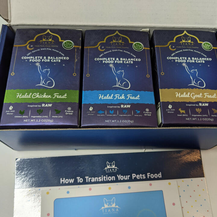 Tiana Halal Pet Food 5 star review on 30th July 2021