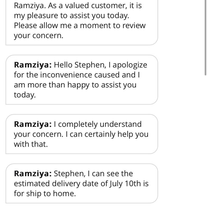 JCPenny 1 star review on 5th July 2023