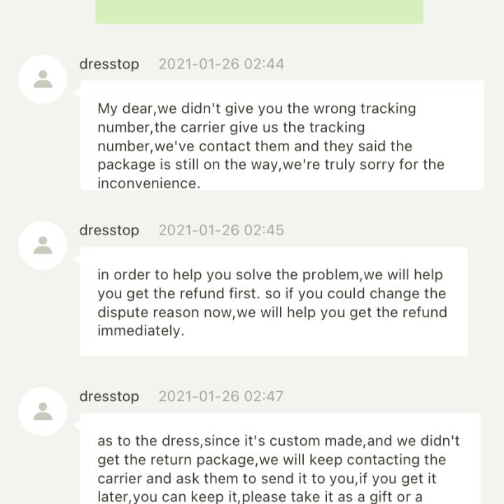 DHgate.com 1 star review on 8th February 2021