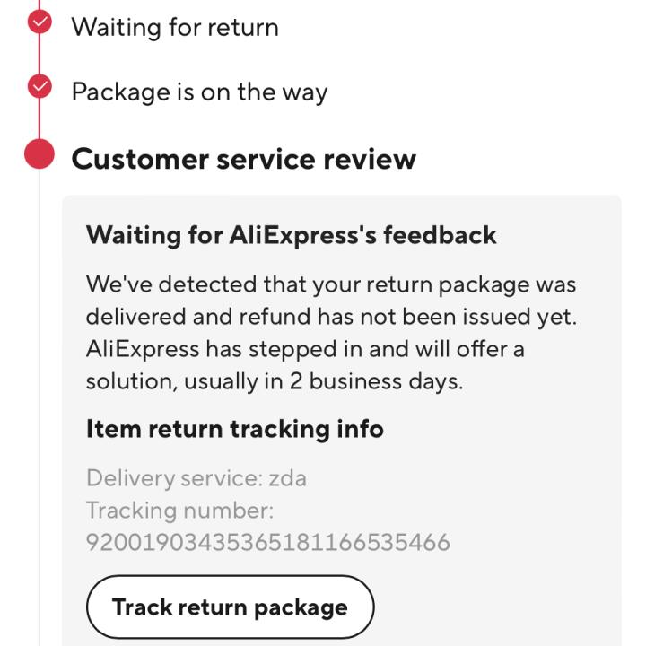 Aliexpress 1 star review on 8th June 2024