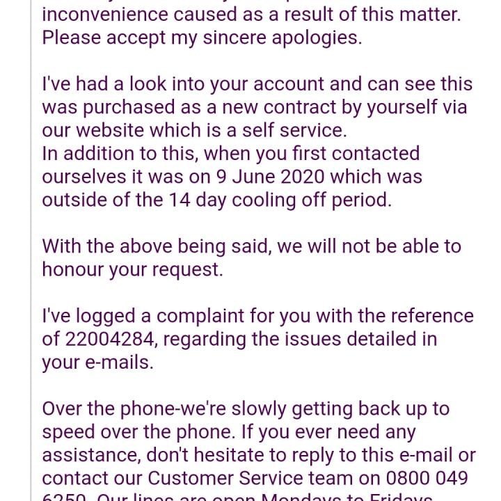 Carphone Warehouse 1 star review on 2nd July 2020