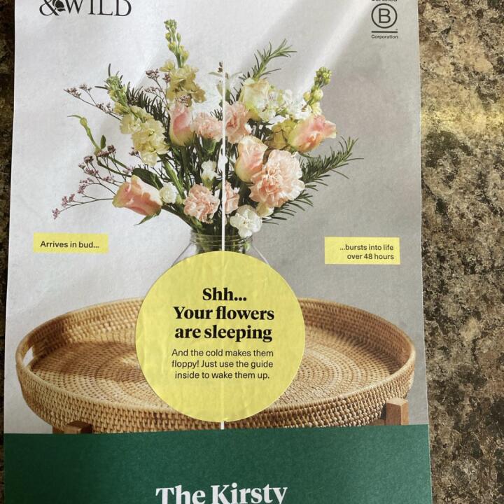 Bloom & Wild 5 star review on 10th March 2024