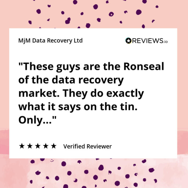 MjM Data Recovery Ltd 5 star review on 14th April 2023