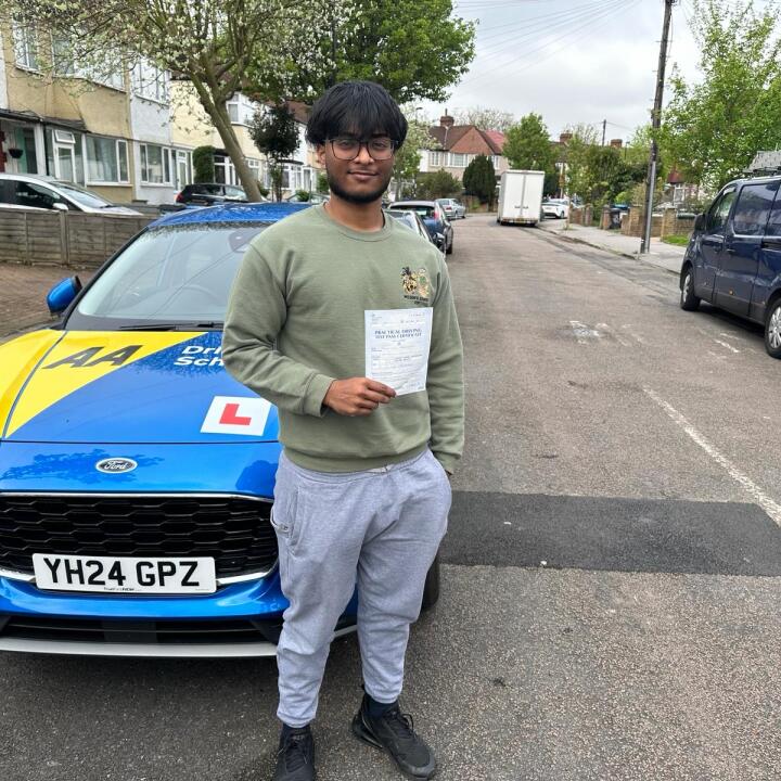 The AA Driving School 5 star review on 11th April 2024