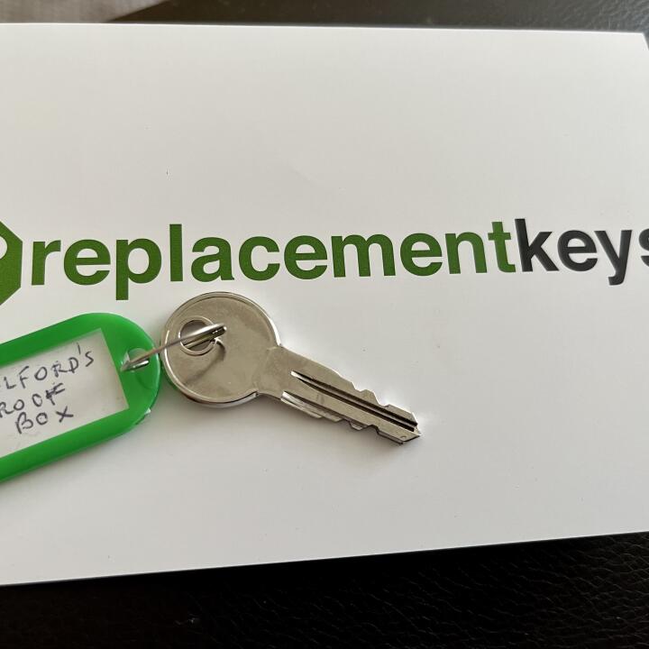 Replacement Keys Ltd 5 star review on 15th August 2022