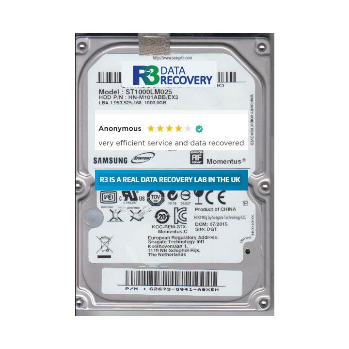 R3 Data Recovery Ltd 4 star review on 4th June 2021