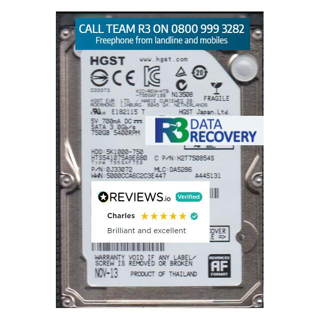 R3 Data Recovery Ltd 5 star review on 13th December 2021