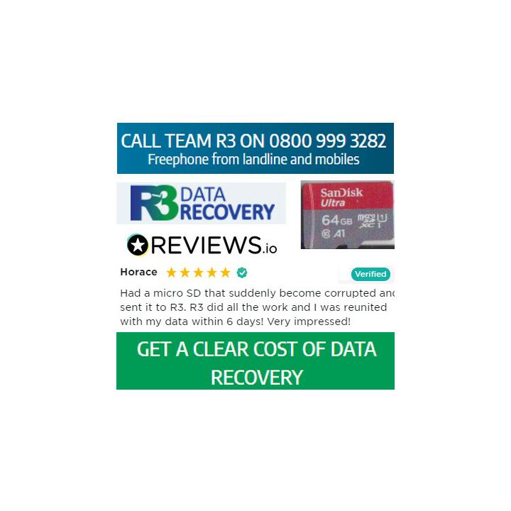 R3 Data Recovery Ltd 5 star review on 15th April 2021