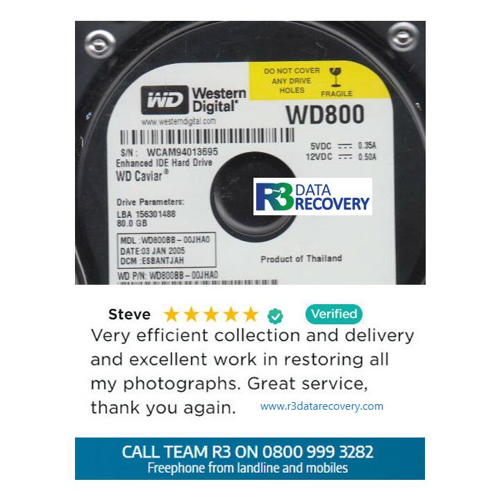 R3 Data Recovery Ltd 5 star review on 1st June 2021