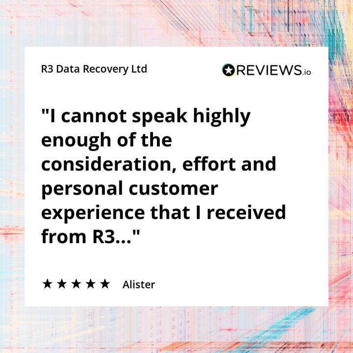 R3 Data Recovery Ltd 5 star review on 7th June 2021