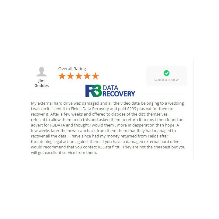 R3 Data Recovery Ltd 5 star review on 5th November 2015